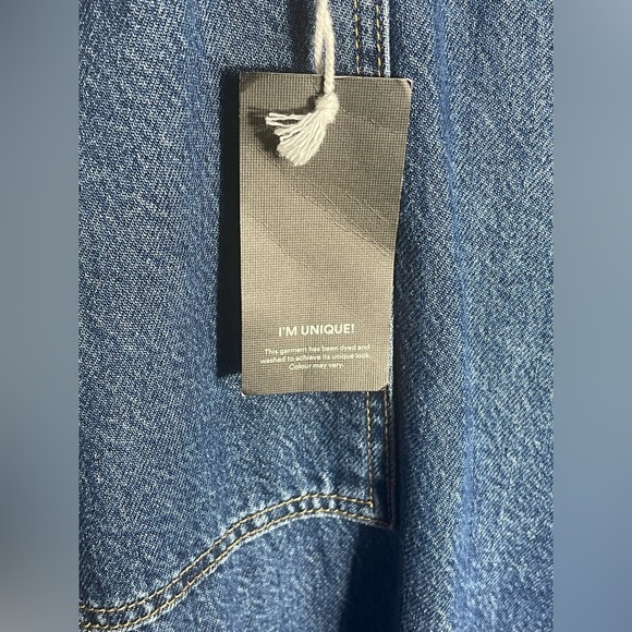 Cotton On Relaxed Cargo Jeans Nordic Blue Size 36 Vintage Fit Denim - Picture 2 of 10